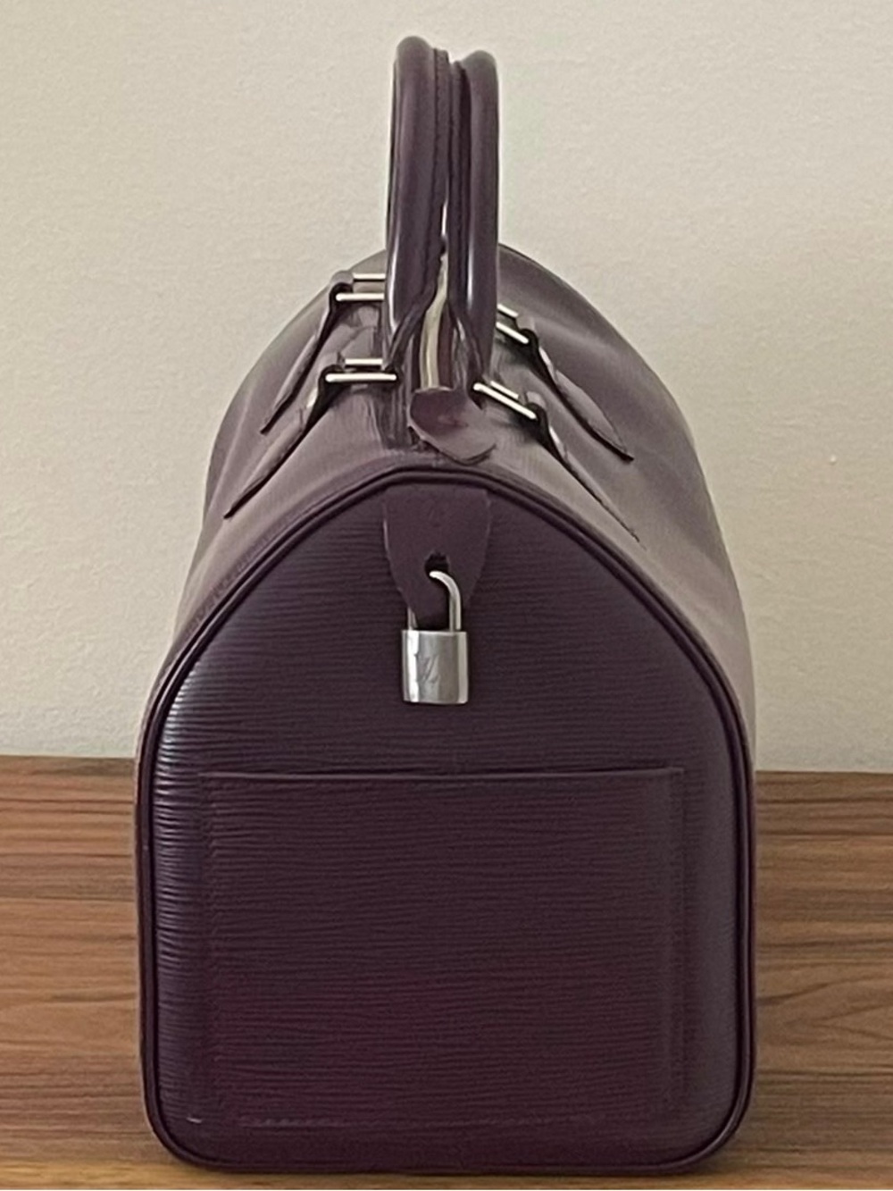 Louis Vuitton Deep Plum Epi Leather Speedy 30 Bag